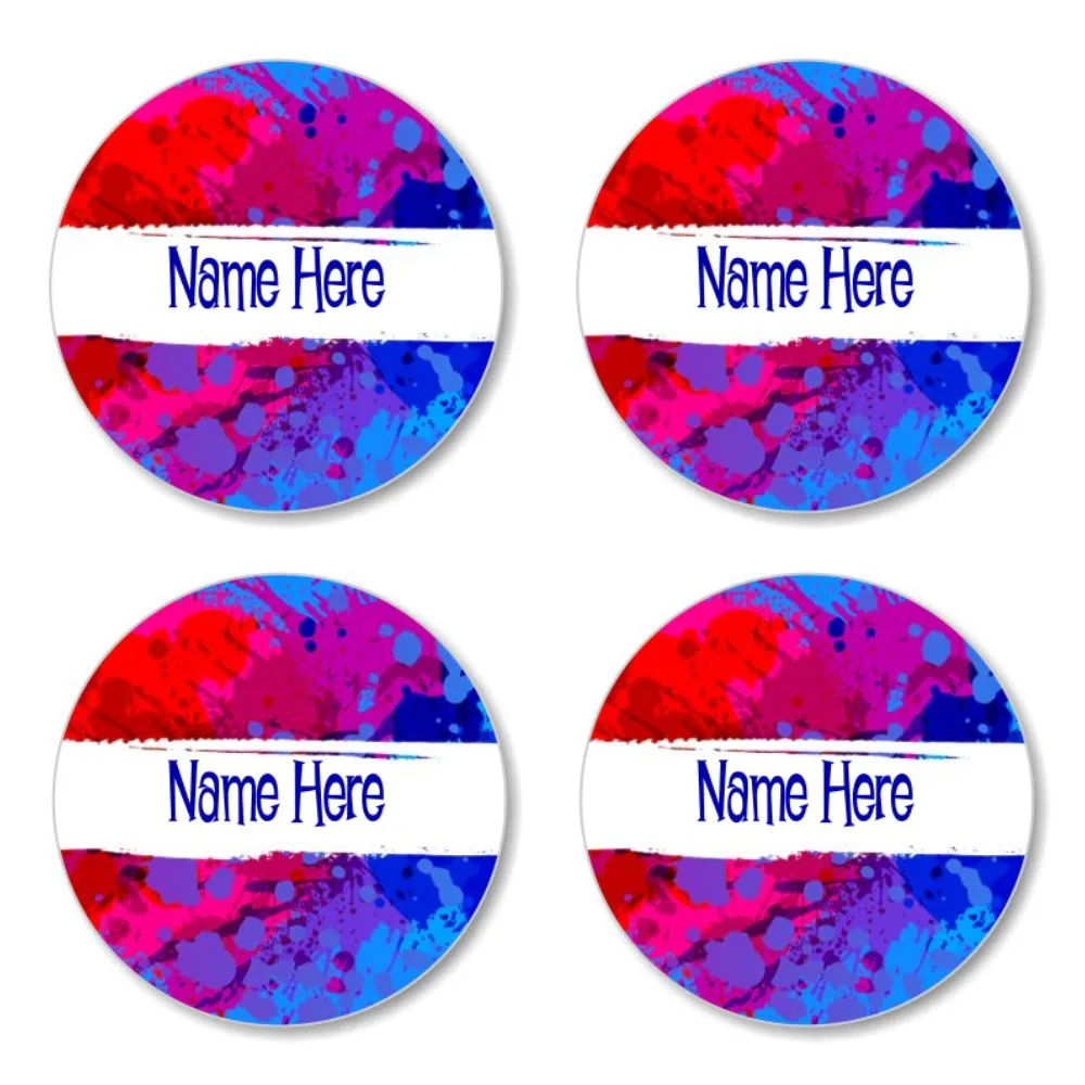 Splatter Round Name Labels