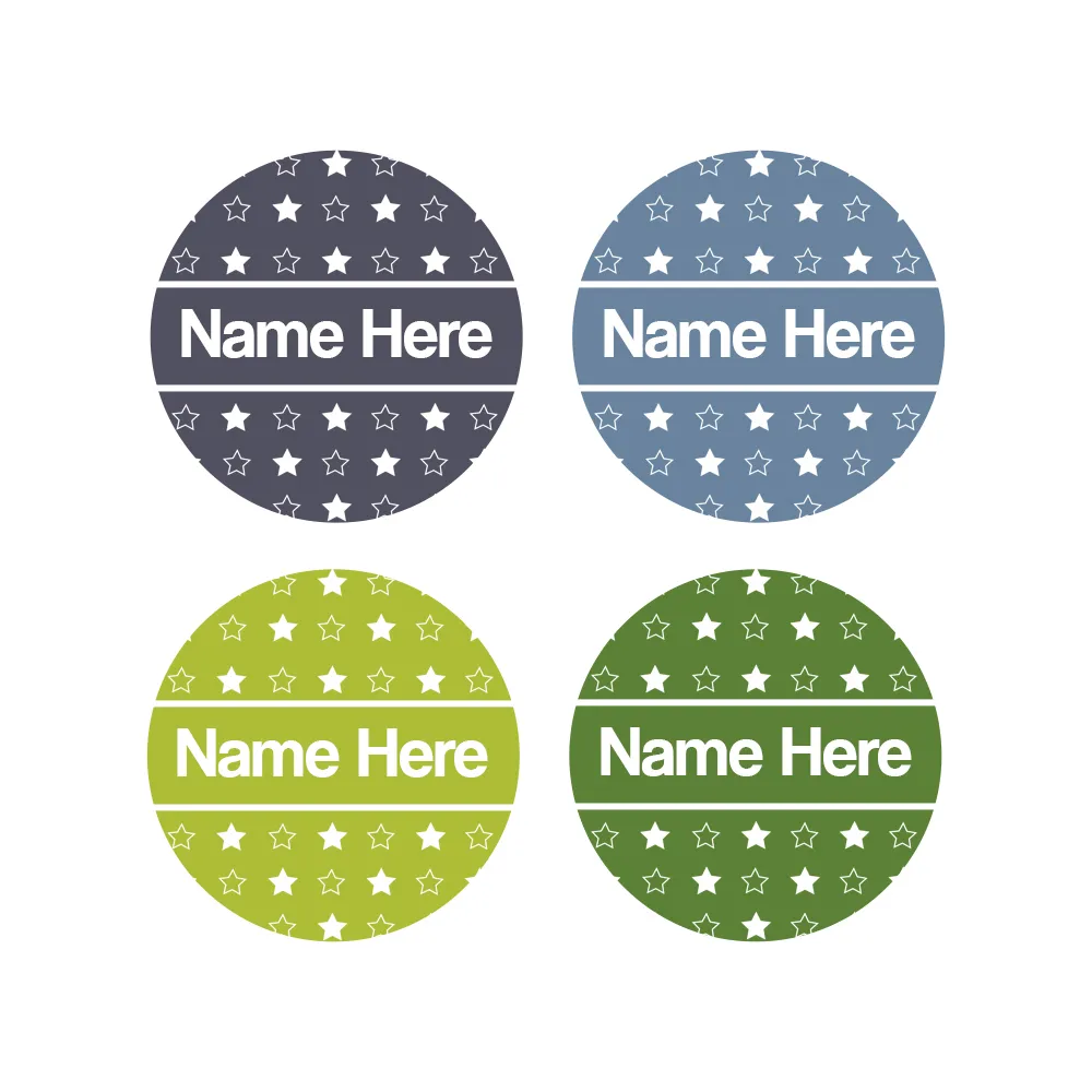 Stars Round Name Labels - Image 4