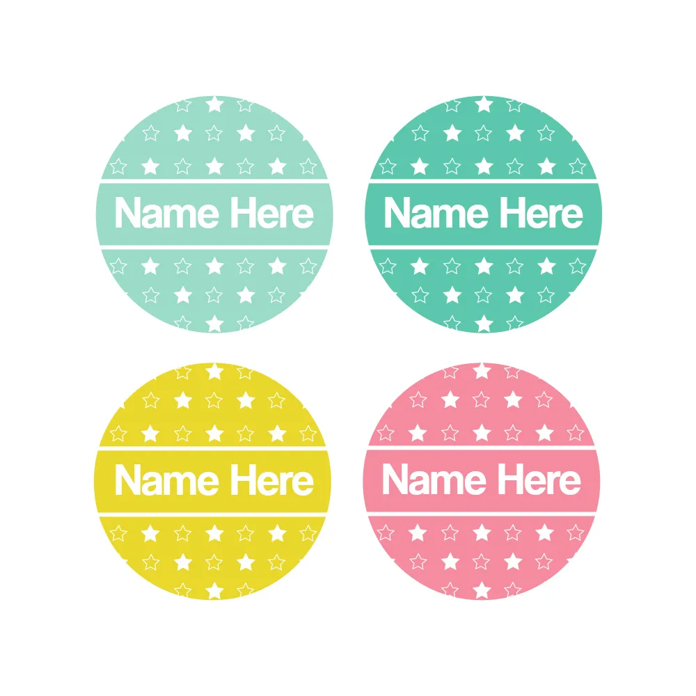 Stars Round Name Labels - Image 6