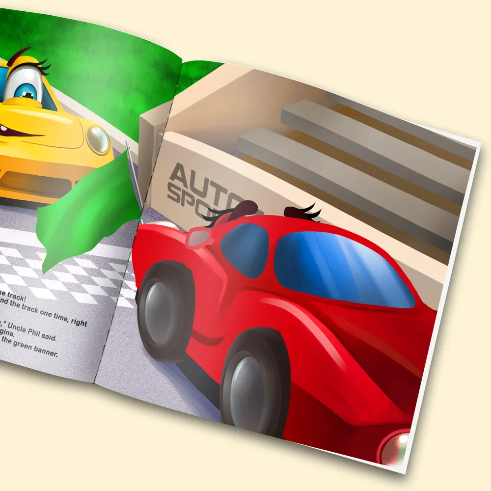 “The Race Car" Personalized Story Book - Image 4