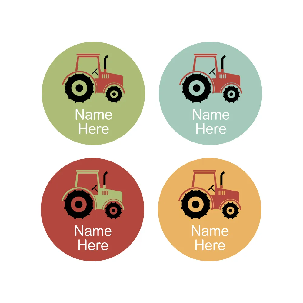 Tractor Round Name Labels - Image 4