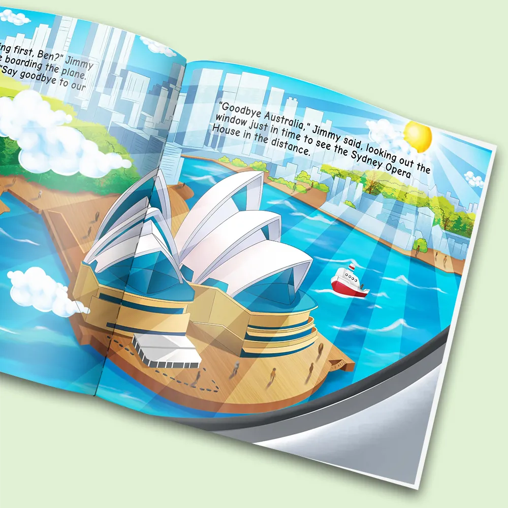 “Travels the World from Australia" Personalized Story Book - Image 5