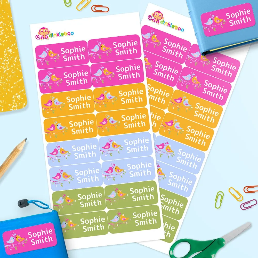 Two Birds Rectangle Name Labels - Image 2
